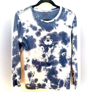 Bendy Kids Tie-Dye Long Sleeve Shirt - Blue/White